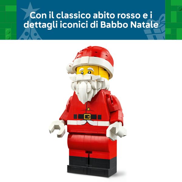 Lego lego iconic grande minifigure di babbo natale - 40820 - LEGO ICONS