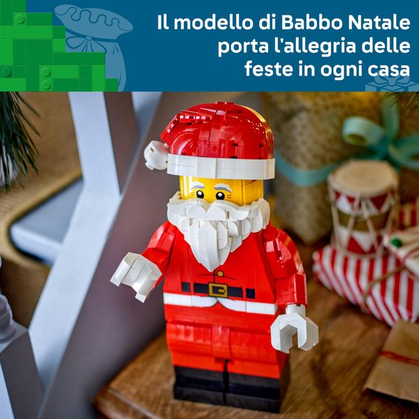 Lego lego iconic grande minifigure di babbo natale - 40820 - LEGO ICONS
