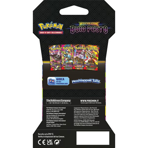 Pokémon megaevoluzione - buio pesto busta 10 carte in paper sleeve - assortito - POKEMON