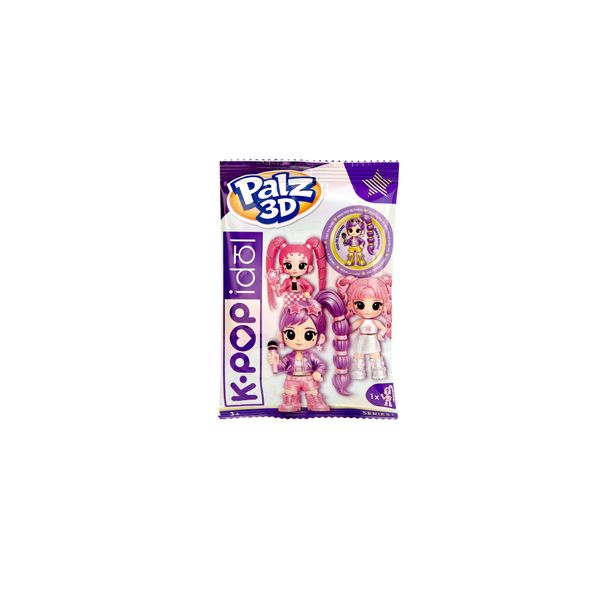 Palz 3d k-pop idol pack 1 assortito – mini figures collezionabili articolate mix & match (6+1) con dettagli speciali - K-POP