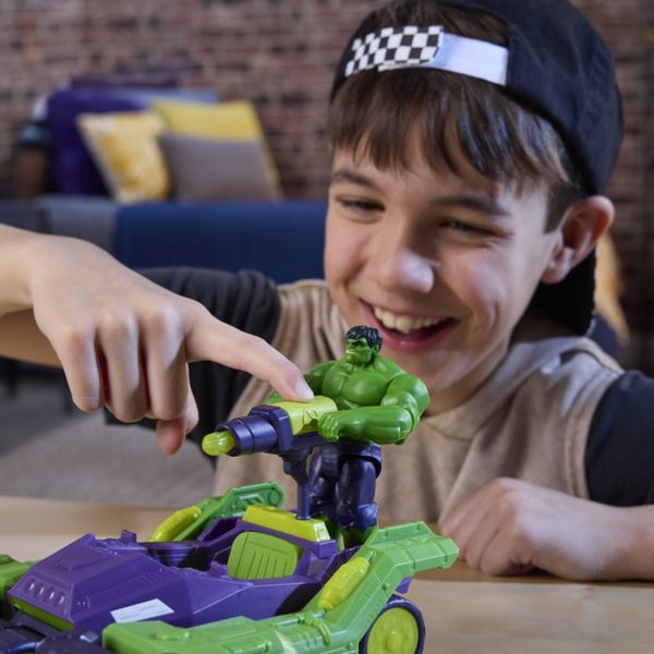 Hasbro marvel avengers, venomversus epic world of action, set action figure e veicolo blast & smash truck di hulk - Avengers, MARVEL