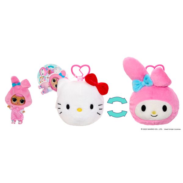L.o.l. surprise! loves hello kitty peluche reversibile – personaggi sanrio con doll abbinata – 5 sorprese, 6 da collezionare assortito - Hello Kitty, LOL
