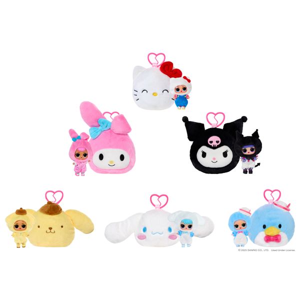 L.o.l. surprise! loves hello kitty peluche reversibile – personaggi sanrio con doll abbinata – 5 sorprese, 6 da collezionare assortito - Hello Kitty, LOL