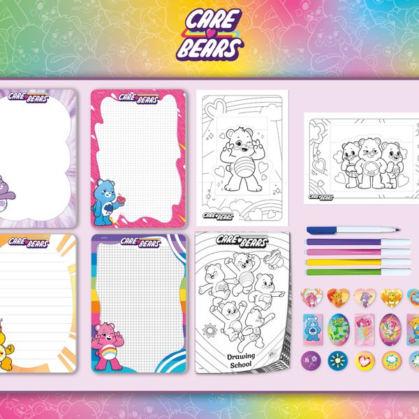 Care bears zainetto colouring and drawing school - LISCIANI