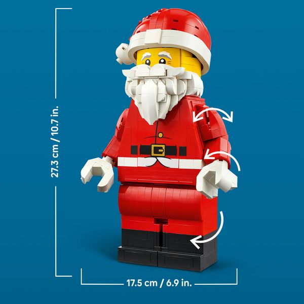 Lego lego iconic grande minifigure di babbo natale - 40820 - LEGO ICONS