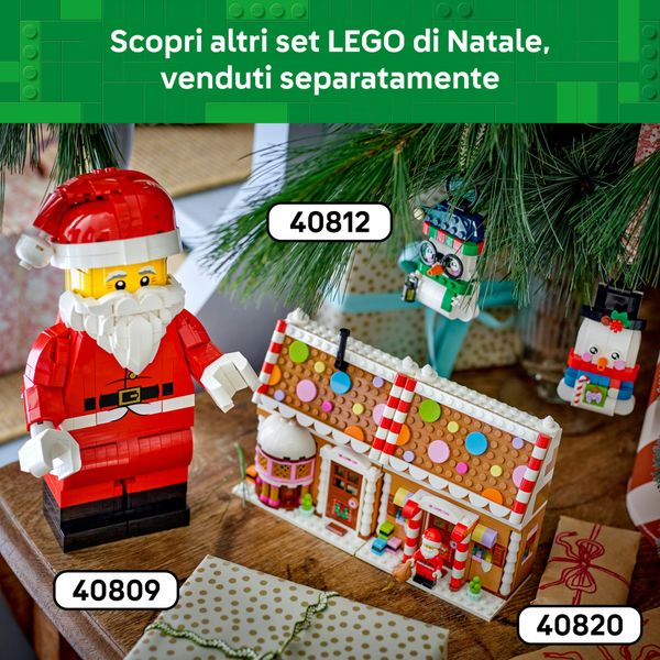 Lego lego iconic grande minifigure di babbo natale - 40820 - LEGO ICONS