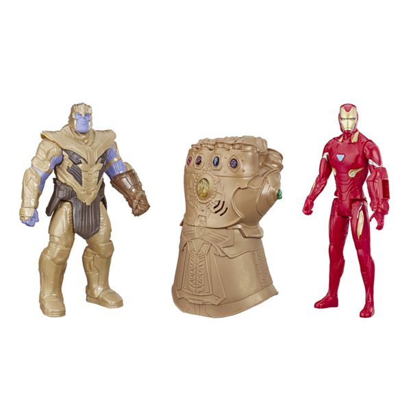 Marvel avengers titan hero series multipack, guanto dell'infinito con 2 action figure. - Avengers
