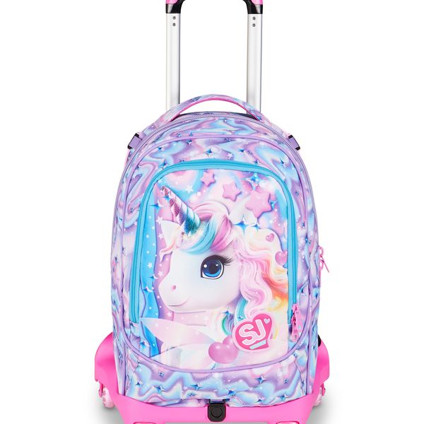 Trolley jack 8 ruote - glow led unicorn girl - SEVEN