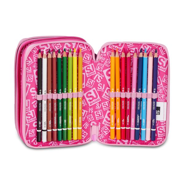 Astuccio 3 zip - heart buddy girl - SEVEN