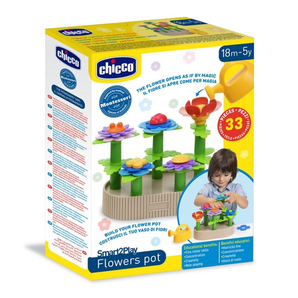Gioco vaso di fiori chicco - 18m+, 33 pezzi - Chicco