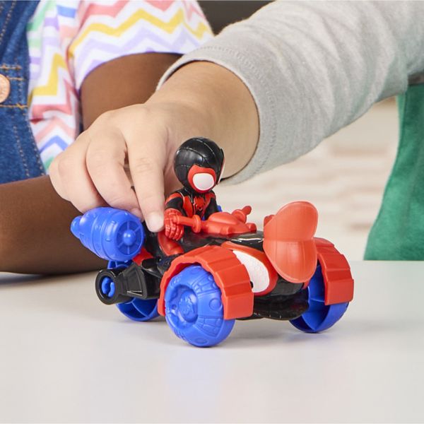 Hasbro marvel, spidey e i suoi fantastici amici, personaggio con veicolo - SPIDEY