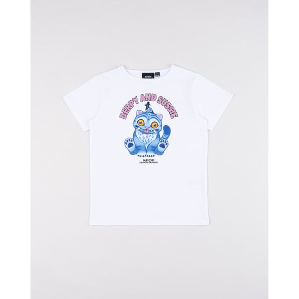 T-shirt bianca bambina k-pop "derpy and sussie" - KPOP DEMON HUNTERS