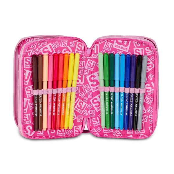 Astuccio 3 zip - heart buddy girl - SEVEN