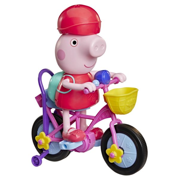 Peppa pig ready, pedal, go peppa – personaggio interattivo con bicicletta - PEPPA PIG