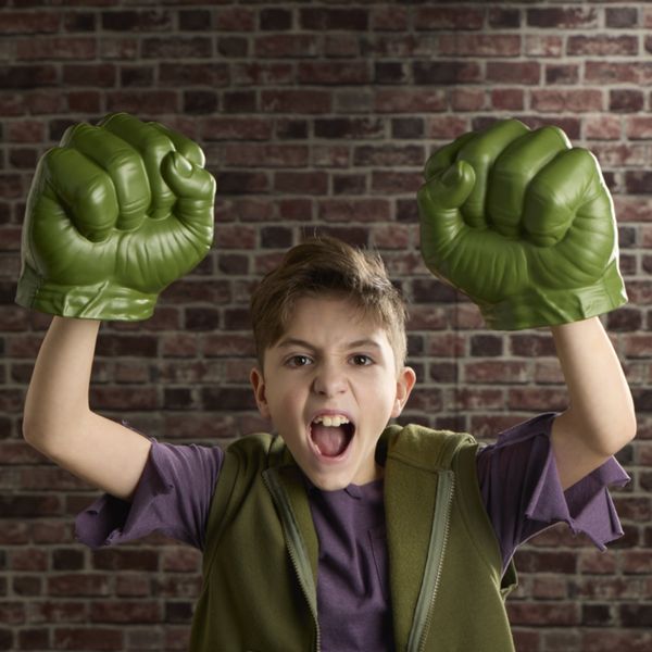 Hasbro marvel, spider-man: brand new day, super pugni gamma di hulk, giocattoli per roleplay - Spiderman