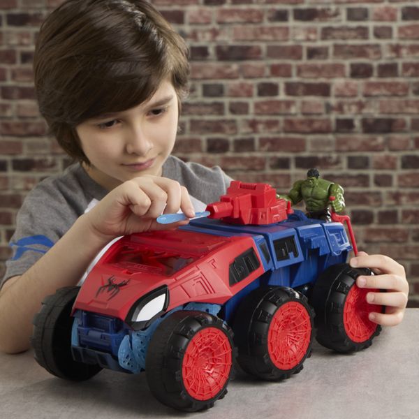Hasbro marvel, spider-man: brand new day, veicolo deluxe 2 in 1, dai 4 anni in su - Spiderman