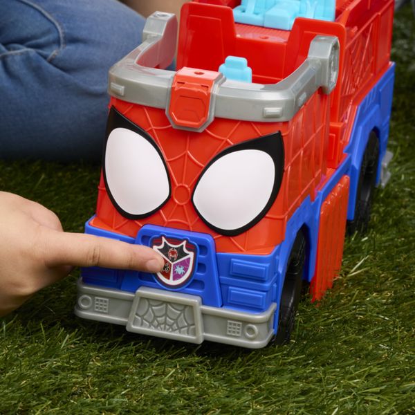 Hasbro marvel, spidey e i suoi fantastici amici, camion dei pompieri rescue-webs, action figure e veicolo - SPIDEY