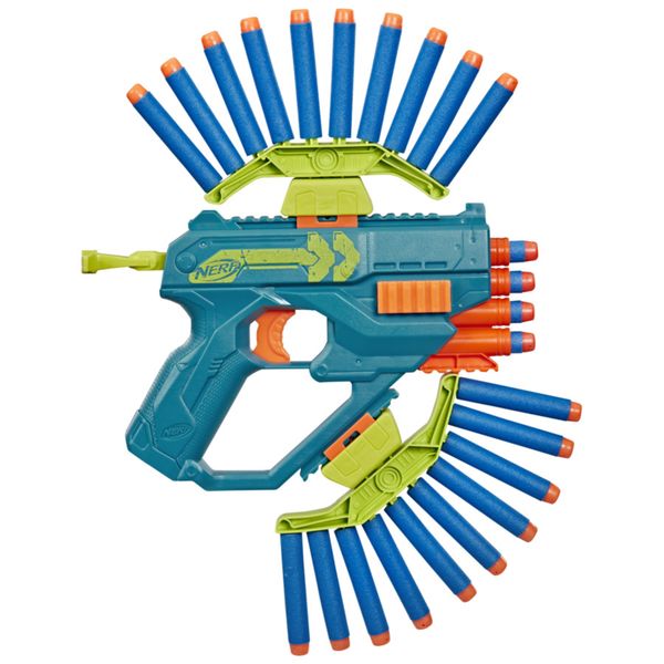 Nerf rebel ops ammohawk, blaster con 2 accessori e 20 dardi nerf elite - NERF