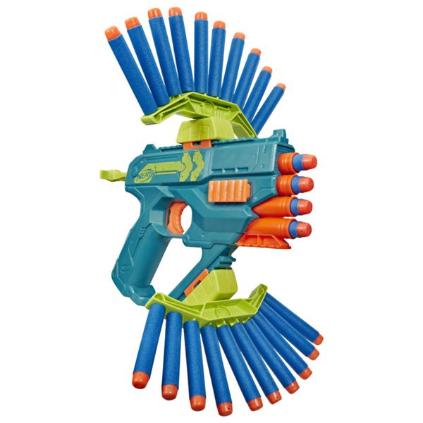 Nerf rebel ops ammohawk, blaster con 2 accessori e 20 dardi nerf elite - NERF