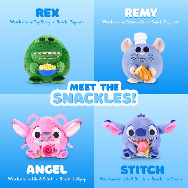 Snackles disney 5-inch plush (2 pack) - assortito - SNACKLES