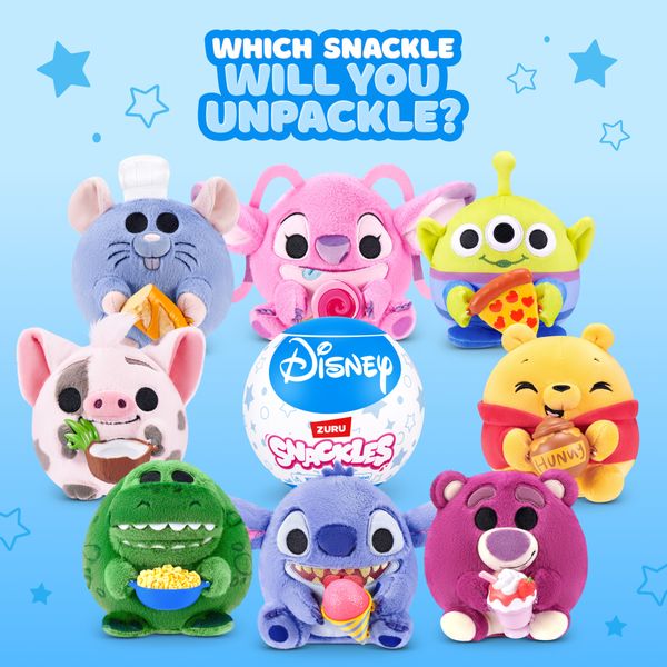 Snackles disney 5-inch plush (2 pack) - assortito - SNACKLES