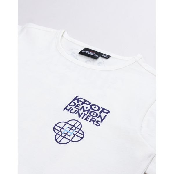 T-shirt bambina k-pop demon hunters "minimal logo & huntrix back" - KPOP DEMON HUNTERS