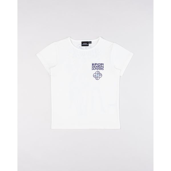 T-shirt bambina k-pop demon hunters "minimal logo & huntrix back" - KPOP DEMON HUNTERS