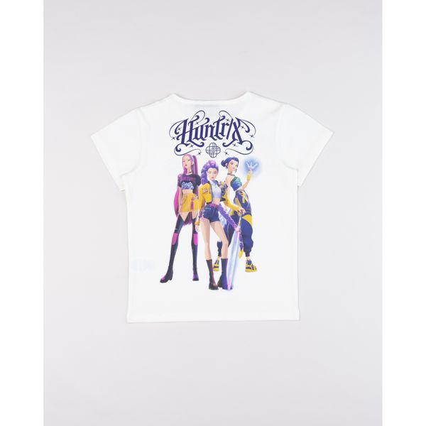 T-shirt bambina k-pop demon hunters "minimal logo & huntrix back" - KPOP DEMON HUNTERS
