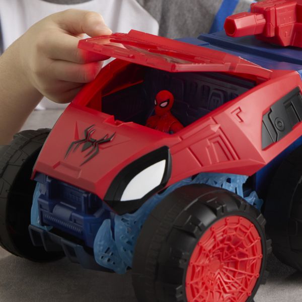 Hasbro marvel, spider-man: brand new day, veicolo deluxe 2 in 1, dai 4 anni in su - Spiderman