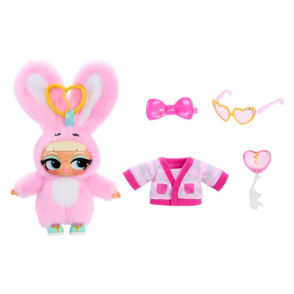 L.o.l. surprise! plush surprise – peluche da collezione con portachiavi e 7 sorprese - assortito - LOL