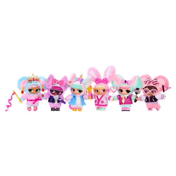 L.o.l. surprise! plush surprise – peluche da collezione con portachiavi e 7 sorprese - assortito - LOL