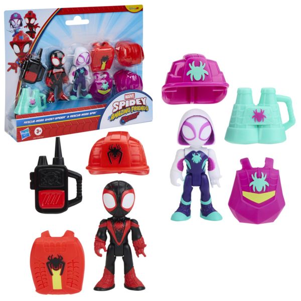 Hasbro marvel, spidey e i suoi fantastici amici, rescue-webs set 2 personaggi - SPIDEY