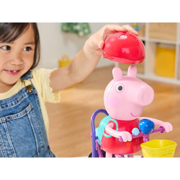 Peppa pig ready, pedal, go peppa – personaggio interattivo con bicicletta - PEPPA PIG