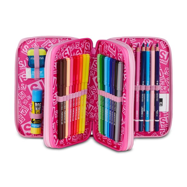 Astuccio 3 zip - heart buddy girl - SEVEN