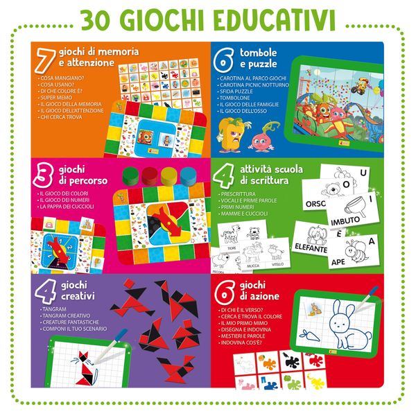 Carotina tavolino molto attivo 30 giochi - CAROTINA