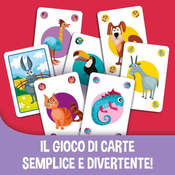 Gioco di carte asino: divertimento per tutta la famiglia – 55 carte colorate -3+ - LISCIANI