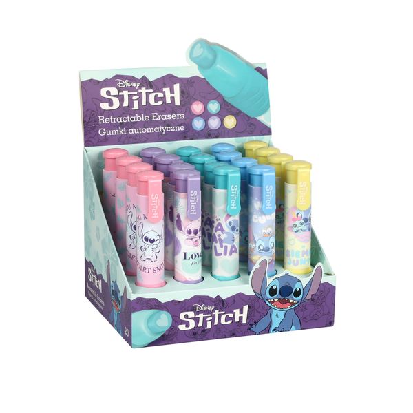 Gomma stitch retrabile - modelli assortiti - Disney Stitch