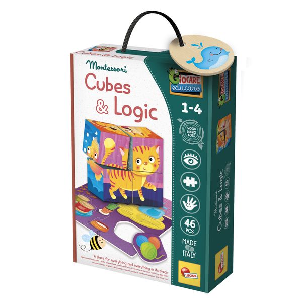 Montessoribaby  legno cubes and logic 2 in 1 - LISCIANI