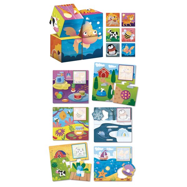 Montessoribaby  legno cubes and logic 2 in 1 - LISCIANI