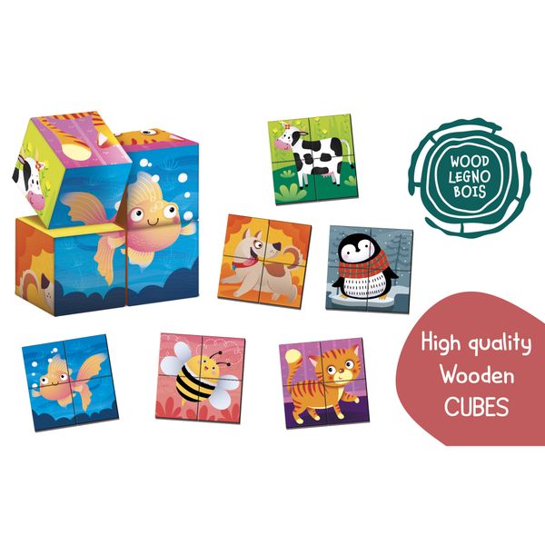 Montessoribaby  legno cubes and logic 2 in 1 - LISCIANI
