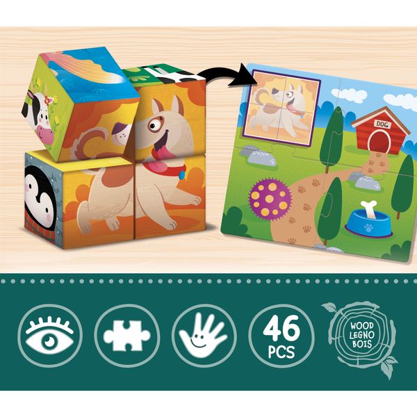 Montessoribaby  legno cubes and logic 2 in 1 - LISCIANI