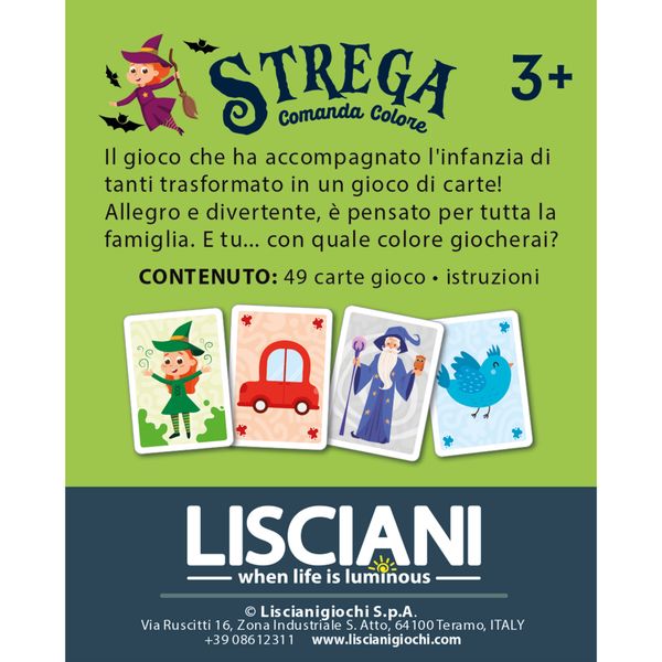 Ludoteca le carte dei bambini strega comanda colore - LISCIANI