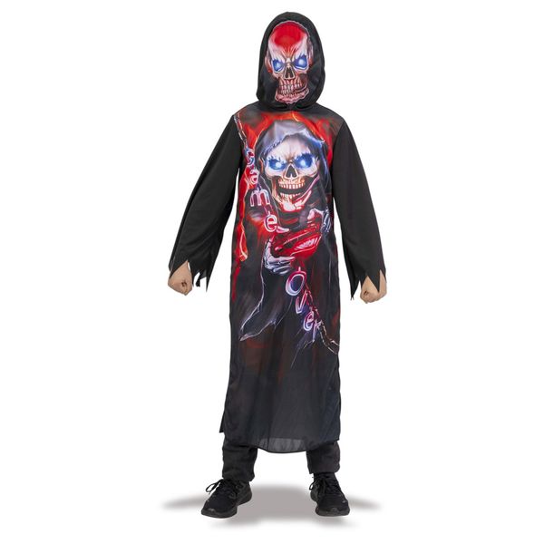 Costume tunica scheletro rosso in busta c/gancio - CARNIVAL TOYS