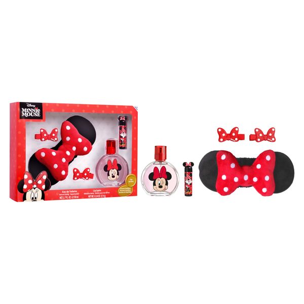 Set beauty minnie – cerchietto, eau de toilette, mollettine e lip gloss - Minnie