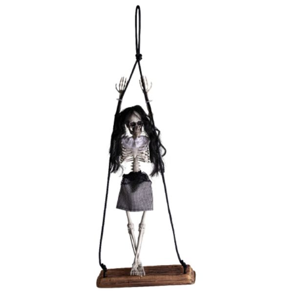 Scheletrina su altalena d'appendere h.cm.65 ca. con cartellino/etichetta - CARNIVAL TOYS