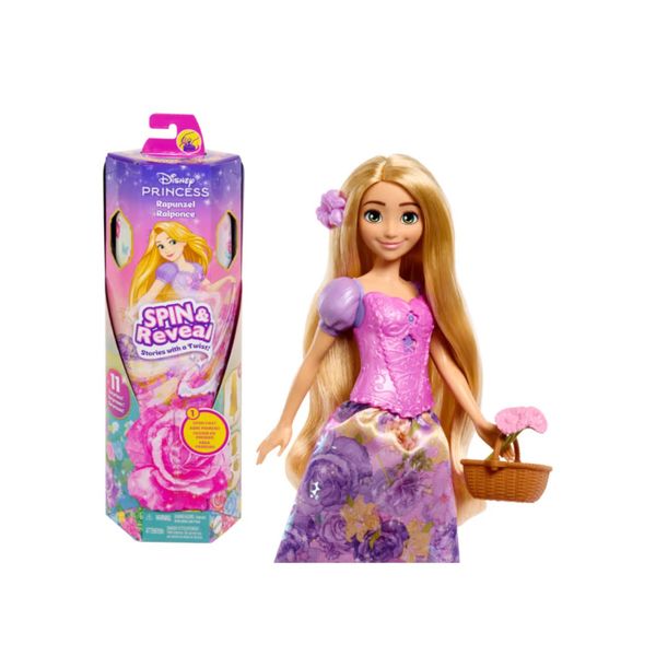 Principesse disney spin & reveal - assortito - bambola ispirata al film disney con 11 sorprese incluse - DISNEY PRINCESS