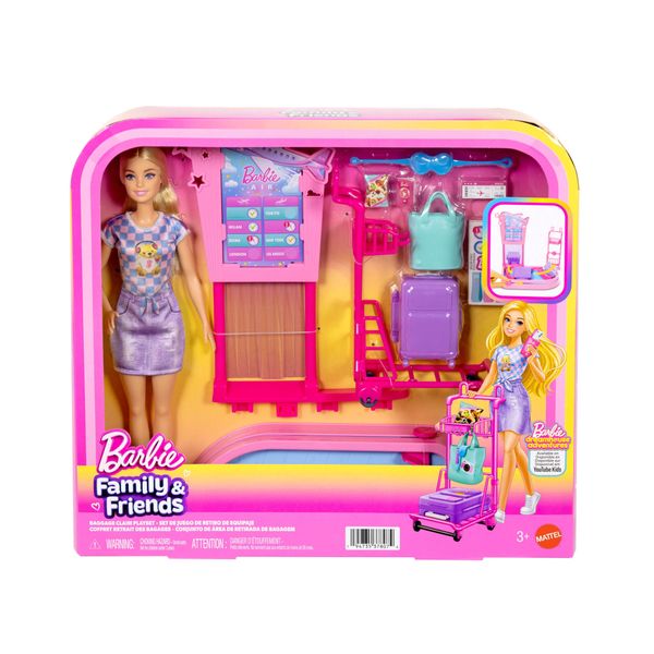 Barbie famiglia e amici playset ritiro bagagli - Barbie