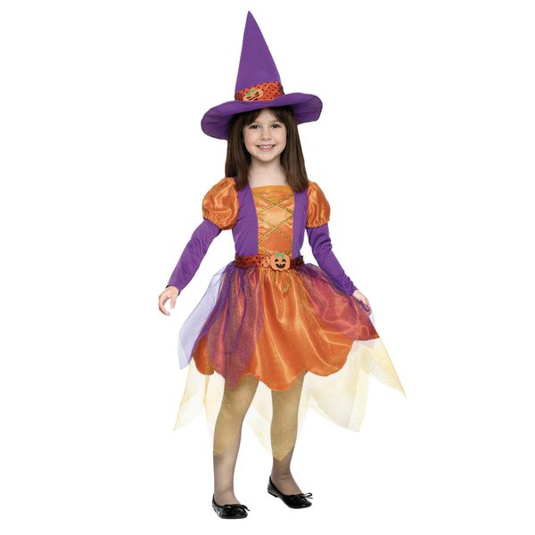 Costume travestimento halloween strega delle zucche bambina - CARNAVAL QUEEN