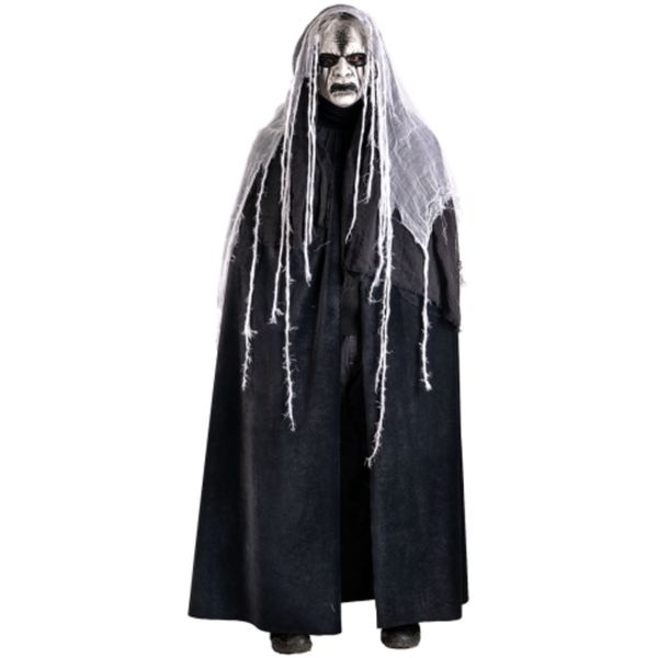 Maschera horror con cappuccio in plastica pitturata a mano con cartellino/etichetta - CARNIVAL TOYS