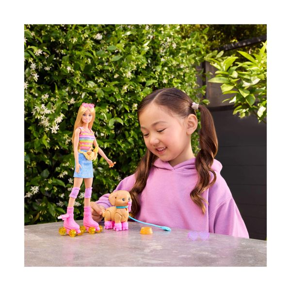 Barbie & cucciolo sui pattini, bambola e accessori - Barbie